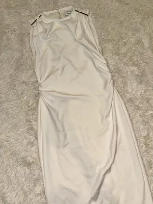 NEW Reiss Bronte Ruched Sleeveless ivory Midi Dress sz 4 thumbnail 5