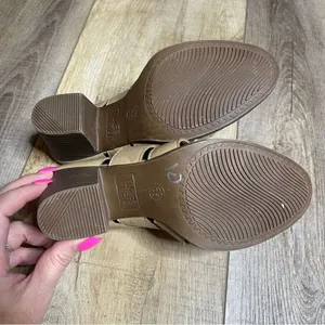 TIME & TRU Memory Foam‎ Mule Bootie Nude Block Heel Women's 6.5 US 37.5 EU thumbnail 6