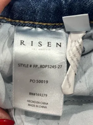 Risen hight rise Acid wash cropped flare Jeans thumbnail 10