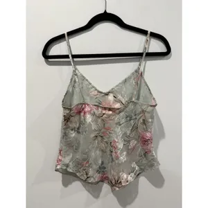 Vintage Inner Most Camisole XS Satin Mesh Sheer Lingerie Festival Twee Coquette thumbnail 2