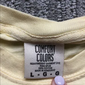 Comfort Colors Pale Yellow Crewneck Tee thumbnail 2