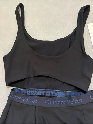 NWT Outdoor Voices Court Dress XS Black Cutout Tennis Skort Preppy Pickleball thumbnail 14