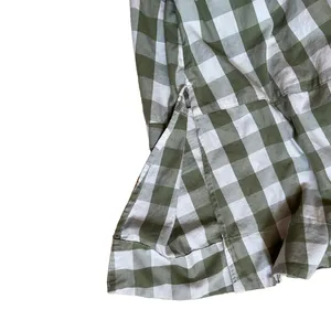 Sleeveless Fit and Flare Green Gingham Maxi Dress 🔥 thumbnail 4