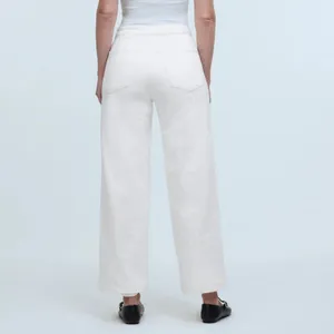 Madewell Curvy Emmet Wide Leg Jean 33 Tall Cropped Tile White NWT High Rise thumbnail 4