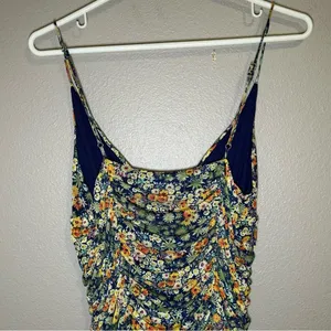 NEW Urban Outfitters Moonbeam Floral ruched mesh mini dress women’s size large thumbnail 7