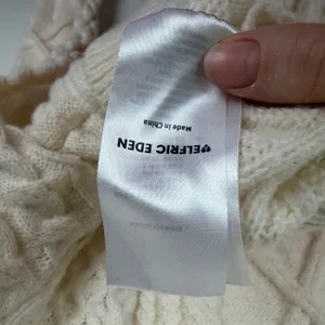 Aelfric Eden Cream Cable Knit‎ Sweater Medium Fisherman Minimalist Cozy Neutral thumbnail 10