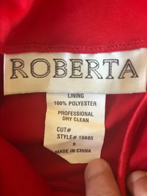 Vintage 90s Rare Roberta Red Fringe Flapper Mini Dress Size Small Cocktail thumbnail 7