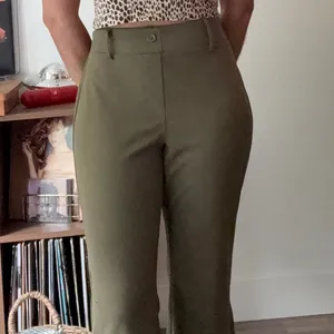 Rewash Olive Green‎ Wide Leg Flare High Waisted Trousers Pants Size M Back thumbnail 2