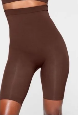 Skims Seamless Sculpt High Waisted Above The Knee Short Cocoa XXS thumbnail 1