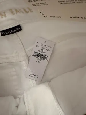 American Eagle white jean shorts thumbnail 4