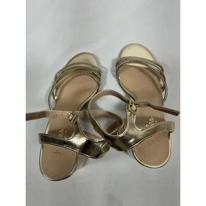 Womans NWOT Charle By Charles David Rheanna Strappy Sandals 8.5 M Gold Heel thumbnail 6