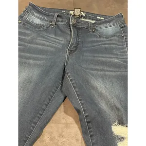 Rewash Mid Rise Distressed Skinny Jeans Trendy‎ Denim Streetwear B-393 thumbnail 2