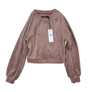 UGG Beckner Cropped Sweatshirt Womens XS Dusty Rose Velour Pullover‎ 1128977 thumbnail 1