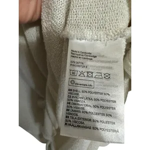 H&M women's white‎ short sleeve knit collared polo v neck mini dress size Small thumbnail 4