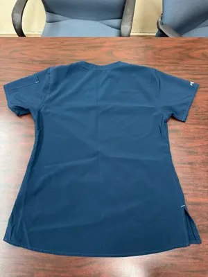 Carhartt Navy Modern Fit V-Neck Cross-Flex Scrub Top Size Small thumbnail 2