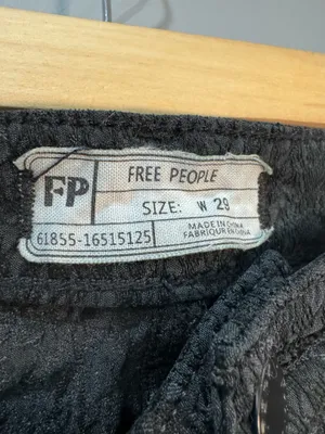 Black Free People Textured Super Skinny Pants Size 29 VGUC thumbnail 6