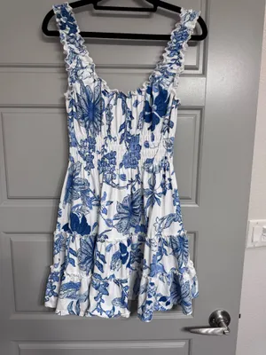 Blue Floral Urban Outfitters Dress thumbnail 2