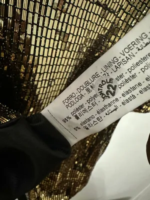metallic gold blazer sequin wrap tuxedo dress thumbnail 6
