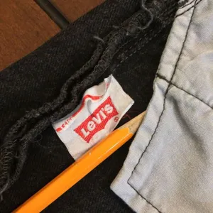 Levi’s 501 raw hem black buttonfly jean shorts 28 jorts thumbnail 12