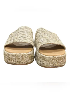 Seychelles Driftwood Raffia Platform Slide Sandals Size 8 EUC thumbnail 7
