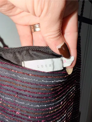 Lush Metallic Striped Tank Dress thumbnail 5