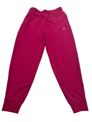 Nike Raspberry Pink Fleece Joggers with White Swoosh thumbnail 2