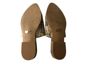 DV Dolce Vita Itzel Tan Multi Snake Embossed Pointed-Toe Mules Faux Leather 6.5 thumbnail 3