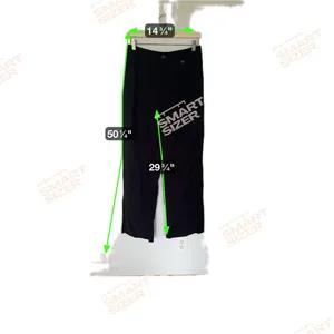 A new day Black Wide Legged Trousers thumbnail 8