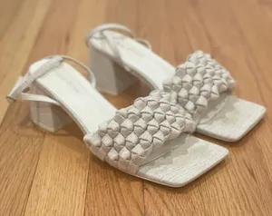 Natural Woven Block Heels Size 9 thumbnail 8