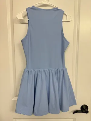 Blue Sleeveless Athletic Tennis Dress Built-In Shorts Women’s L thumbnail 5