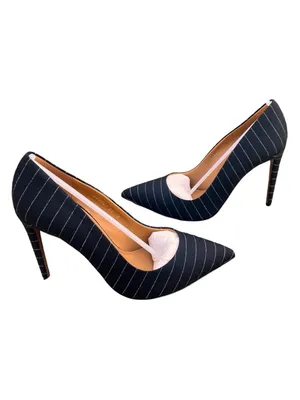 Ralph Lauren Collection Celia Pinstripe Wool Blend Pump EU 39 US 9 Business thumbnail 5