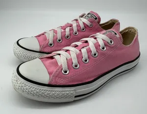 Converse Chuck Taylor Shoes 8 Pink Low Top Canvas Bella Swan Grunge Mall Goth thumbnail 1