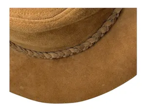 Express 𖤗 Suede Floppy Hat with Braided Trim 𖤗 Brown 𖤗 Festival Boho Hippie Vibe thumbnail 6