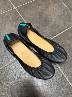 Tieks Matte Black Foldable Leather Ballet Flats Womens Shoes Blue Bottoms 10 thumbnail 11