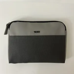 TUMI Delta Grey Pouch 8" Zippered‎ Soft Travel Case Toiletry w/Contents UNUSED thumbnail 3