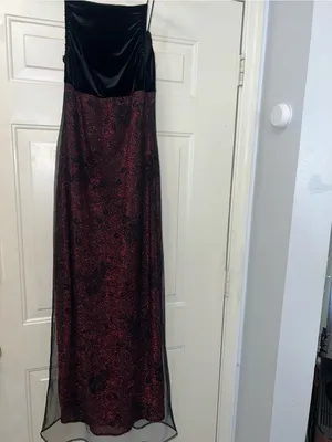 Roberta Vintage Burgundy Floral Mesh Whimsigoth, 90s Whimsigoth, Vampy Grunge thumbnail 3