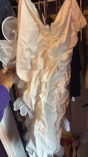 White Ruffle Dress thumbnail 2