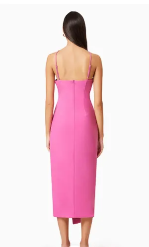 Elliatt Janelle 3D Midi Dress In Pink XXS thumbnail 3