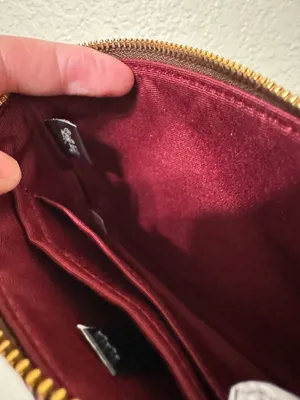 Coach Corner Zip Wristlet with Rexy Sticker Print Signature Canvas & Leather NWT thumbnail 3