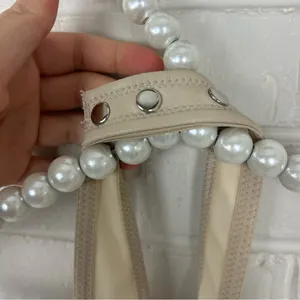 Urban Outfitters Out From Under Cream Faux Leather Halter Corset Top Size M thumbnail 7