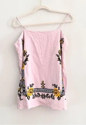 Free People Sightseer Embroidered Top thumbnail 1