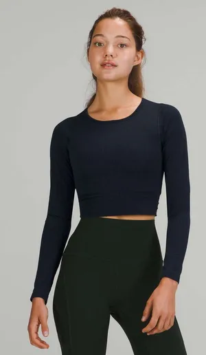 Lululemon Ebb to Street Long Sleeve True Navy Size 12 thumbnail 1