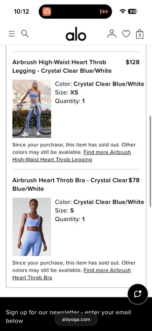 Alo Set Yoga Airbrush Heart Throb thumbnail 8