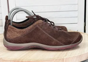 Merrell‎ Ellipse Suede Lace Up Sneakers Coffee Bean Brown Women’s 7 thumbnail 1