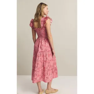 Hill House Ellie Nap Dress Red Pink Floral Print Size S Cotton C6 thumbnail 2