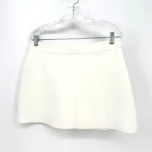 River Island Scuba Pocket Mini Skirt Women 6 White Minimalist Preppy Mod Classic thumbnail 7