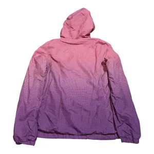 New Balance Women's Pink and Purple Ombre Full Zip Windbreaker Jacket thumbnail 4