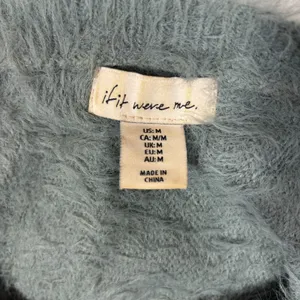 Anthropologie If It Were Me Women's Sweater Sage Green Fuzzy‎ Soft Girl Size M thumbnail 5