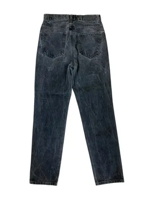 Revice Light Wash Two Tone Jeans 27 Black Side Stripe High Rise Straight Leg thumbnail 3