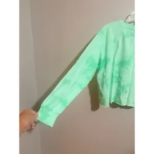 Wildfox Distressed Tie Dye Sweatshirt Womens L Mint Green NWT thumbnail 8